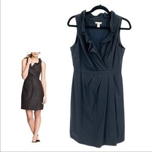 Jcrew cotton dress with ruffle collar